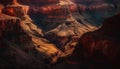 Majestic sandstone cliff eroded into a beautiful rock formation, Antelope Canyon generated by AI