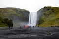 An overcast SkÃÂ³gafoss long exposure