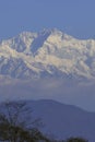 majestic snowcapped himalaya mountains, beautiful sleeping buddha range or mount kangchenjunga