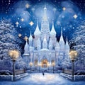 Majestic Snowflake Cathedral in a Winter Wonderland