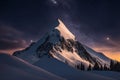 Majestic snowy mountain