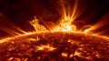 Majestic Solar Flares Erupting from a Blazing Sun