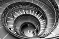 Majestic spiral of the stairs of the Vatican museums