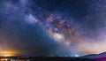 The Milky Way in panorama Royalty Free Stock Photo