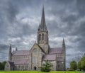 St. Marys Cathedral in Killarney with dramatic storm sky