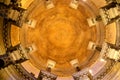 The majestic stone dome of the temple in the historic palace of Diocletian, in the old town of the Croatian city Split