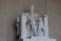 Majestic stone statue of a figure resembling 16th President of the United States, Abraham Lincoln Royalty Free Stock Photo