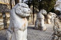 Majestic stone statues in Baoding Mayorxin Park, Mancheng Han Tomb in Hebei Province, China