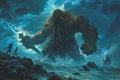 Majestic storm giants, wielding thunderbolts and commanding the forces of nature - Generative AI