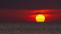 Majestic sunset landscape of ocean. Royalty Free Stock Photo