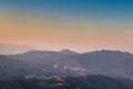Majestic sunset sierra mountain landscape view Royalty Free Stock Photo