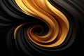 Majestic swirls of black and gold create a luxurious abstract ideal for premium branding and opulent themes. Generative