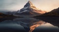 Majestic Swiss Alpine Peak at Sunrise