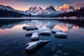 Majestic Swiss Alps at Blue Hour