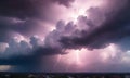 Majestic Thunderclouds and Lightning Royalty Free Stock Photo