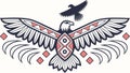 Tribal Eagle Flying Vector Art, Majestic Bird Motif, vector design Generative AI Royalty Free Stock Photo