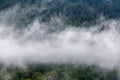 Majestic View On Beautiful Fog And Cloud Mountains In Mist Landscape
