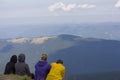 The majestic view of the beautiful mountains. Relaxing travel background. Tourist routes. Carpathians. Ukraine. Europe Royalty Free Stock Photo