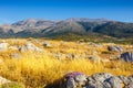 Majestic view of cretan landscape at sunset Royalty Free Stock Photo