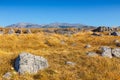 Majestic view of cretan landscape at sunset Royalty Free Stock Photo