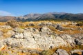 Majestic view of cretan landscape at sunset Royalty Free Stock Photo