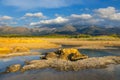 Majestic view of cretan landscape at sunset Royalty Free Stock Photo