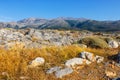 Majestic view of cretan landscape at sunset Royalty Free Stock Photo