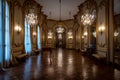 Majestic view of dance saloon of an old french like architecture palace, now the Museum of Decorative Art