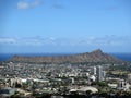 A Majestic View: Diamond Head and Honolulu's Splendor Royalty Free Stock Photo