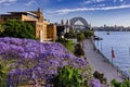 Majestic view of the iconic Sydney Harbour Bridge in Sydney, Australia Royalty Free Stock Photo