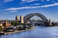 Majestic view of the iconic Sydney Harbour Bridge in Sydney, Australia Royalty Free Stock Photo