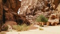 Majestic view of the Wadi Rum desert, Jordan, The Valley of the Moon. Royalty Free Stock Photo