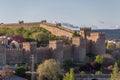 Majestic view of ÃÂvila city Walls & fortress, full around view at the medieval historic city Royalty Free Stock Photo