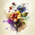 Majestic Watercolor Flowers for Invitations and Posters.