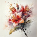 Majestic Watercolor Flowers for Invitations and Posters.