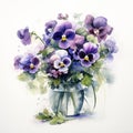 Majestic Watercolor Pansies: A Contest-winning Still Life