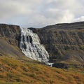 Majestic waterfall Dynjandi, also named Fjalfoss. Iceland.