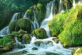 Majestic Waterfall in Lush Nature Landscape