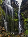Majestic waterfall in the rainforest of Mexico city Royalty Free Stock Photo