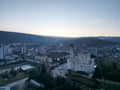 The majestic Wedding Palace in Tbilisi. Georgia. The view from the drone. Royalty Free Stock Photo