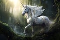 Majestic white unicorn. Generate Ai