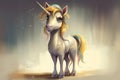 Majestic white unicorn. Generate Ai