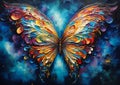 Majestic Wings of the Butterfly Deity: A Vibrant Spring Mural of