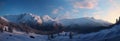 Majestic winter mountainscape, a pristine and breathtaking snowy landscape