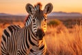 Majestic zebra journeys through the african wilderness on thrilling safari adventure