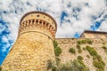 The majestically castle tower on Cidneo Hill in Brescia
