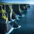 The majesty of the Cliffs of Moher from the see