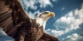 The Majesty of the Eagle: Flight Above the Clouds - Generative AI Royalty Free Stock Photo