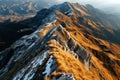 The Majesty of a Mountain Peak from Above. AI Generated