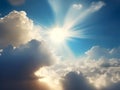 The Majesty of Nature: Adorn Your Walls with Stunning Cloud and Sun Artwork Royalty Free Stock Photo